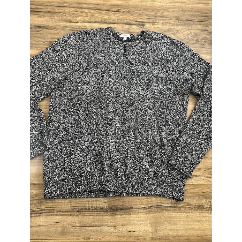 Calvin‎ Klein Men's Knit Crew Neck Pullover Sweater Size XXL Black/ White Long